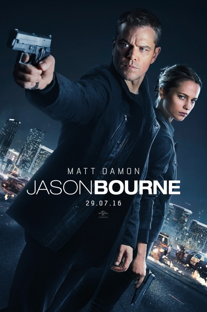 پوستر فیلم «جیسون بورن»(Jason Bourne) با بازی مت دیمون و آلیسیا ویکاندر